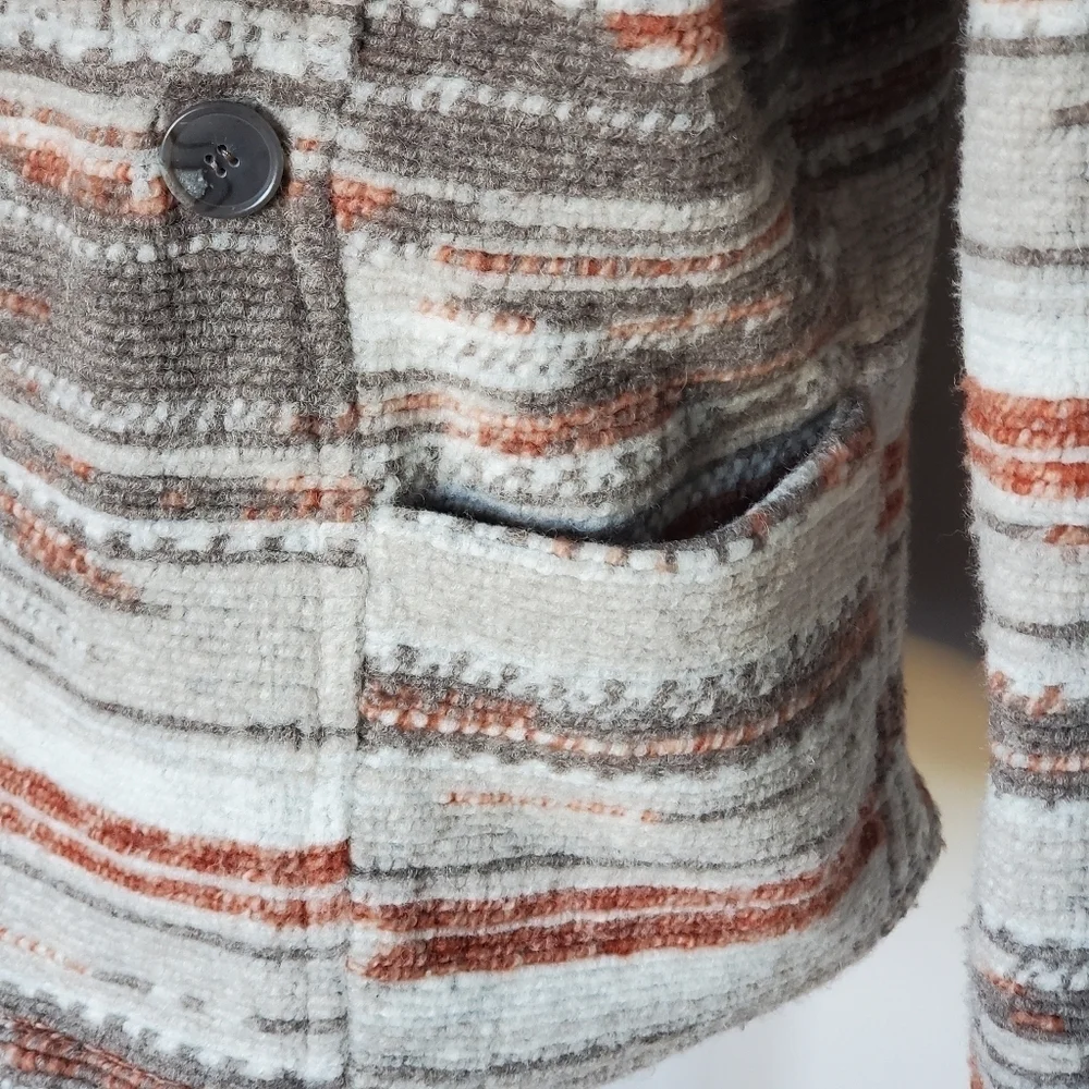 Prana Recycled Wool Blend Relaxed Fit Arria Jacket Western Double Breasted Small - Picture 4 of 8
